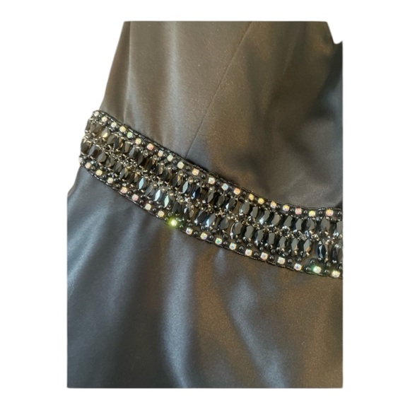 Beautiful Sherri Hill halter black gown rhinestone wedding prom ball room - Picture 6 of 10